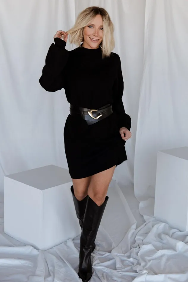 Baltic Born Short Dresses Women Jennings Sweater Dress Black