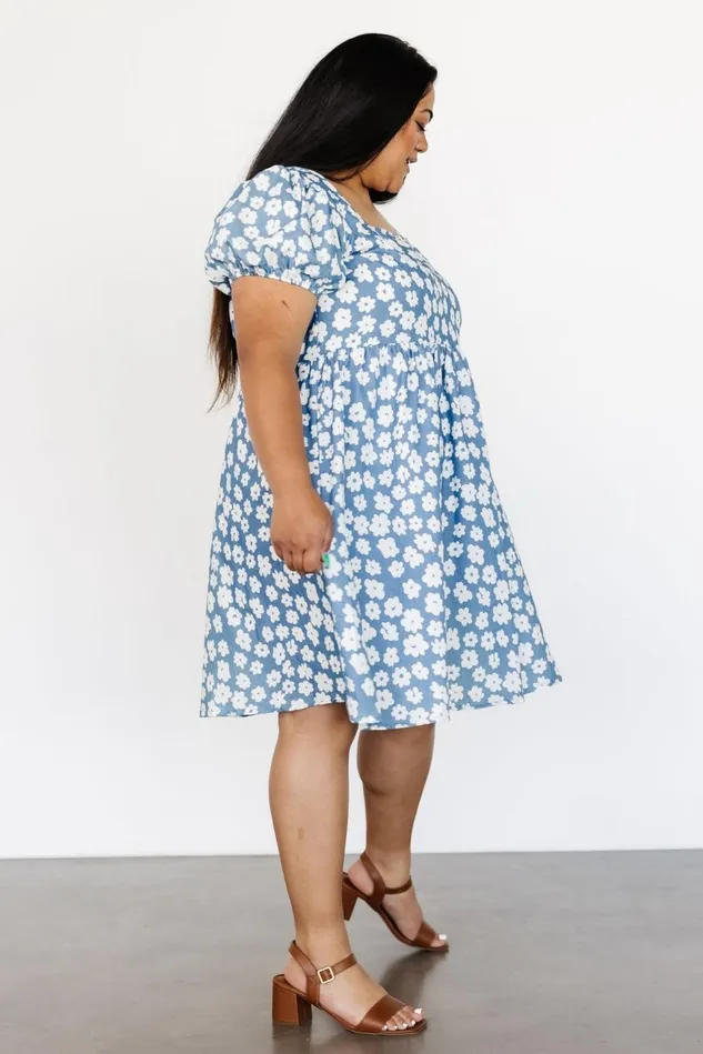 Baltic Born Short Dresses Women McKell Mini Dress Chambray Floral