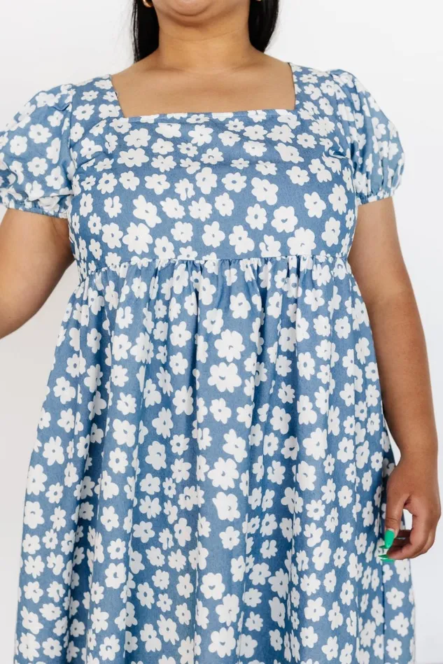 Baltic Born Short Dresses Women McKell Mini Dress Chambray Floral