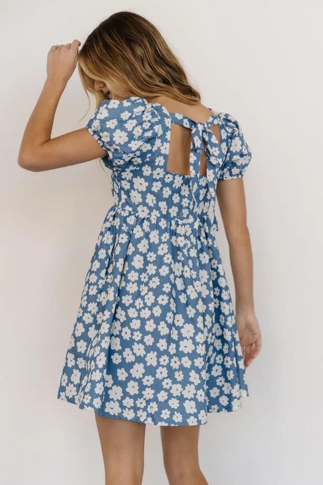 Baltic Born Short Dresses Women McKell Mini Dress Chambray Floral