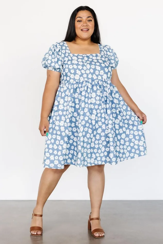 Baltic Born Short Dresses Women McKell Mini Dress Chambray Floral