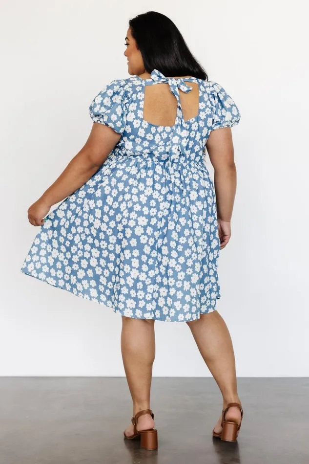 Baltic Born Short Dresses Women McKell Mini Dress Chambray Floral