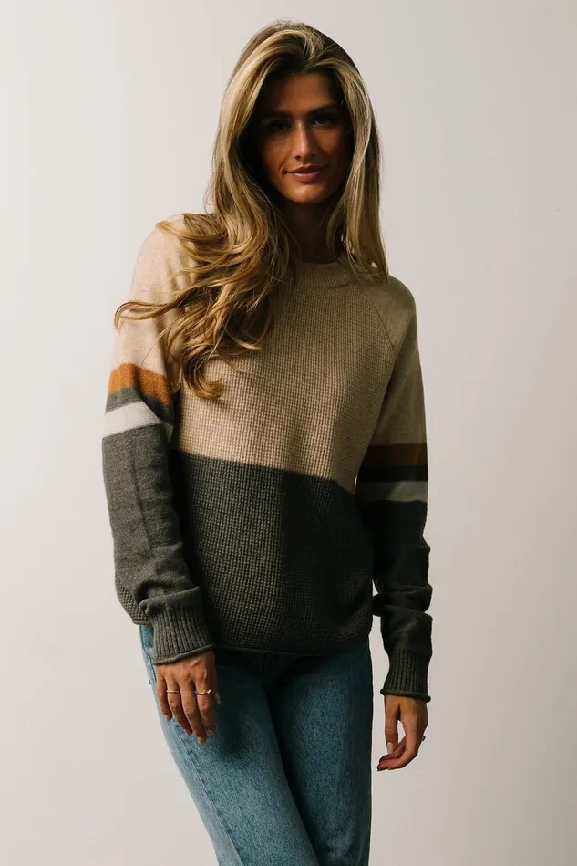 Baltic Born Sweaters Women Baylor Color Block Sweater Natural Multi Baltic Born Sweaters Women Baylor Color Block Sweater Natural Multi