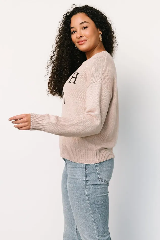 Baltic Born Sweaters Women Beach Bum Knit Sweater Top Sand Baltic Born Sweaters Women Beach Bum Knit Sweater Top Sand