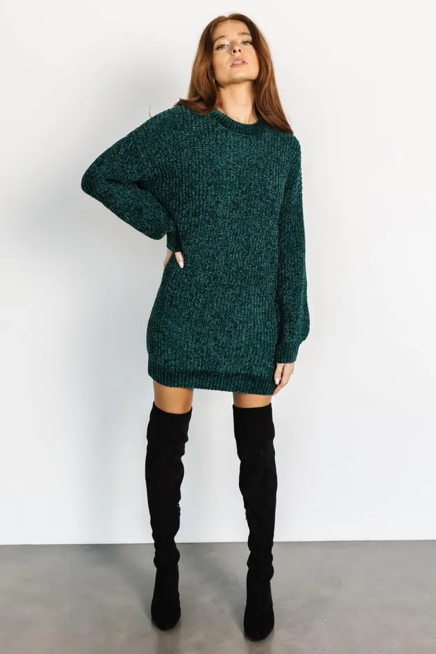 Baltic Born Sweaters Women Christa Sweater Dress Emerald