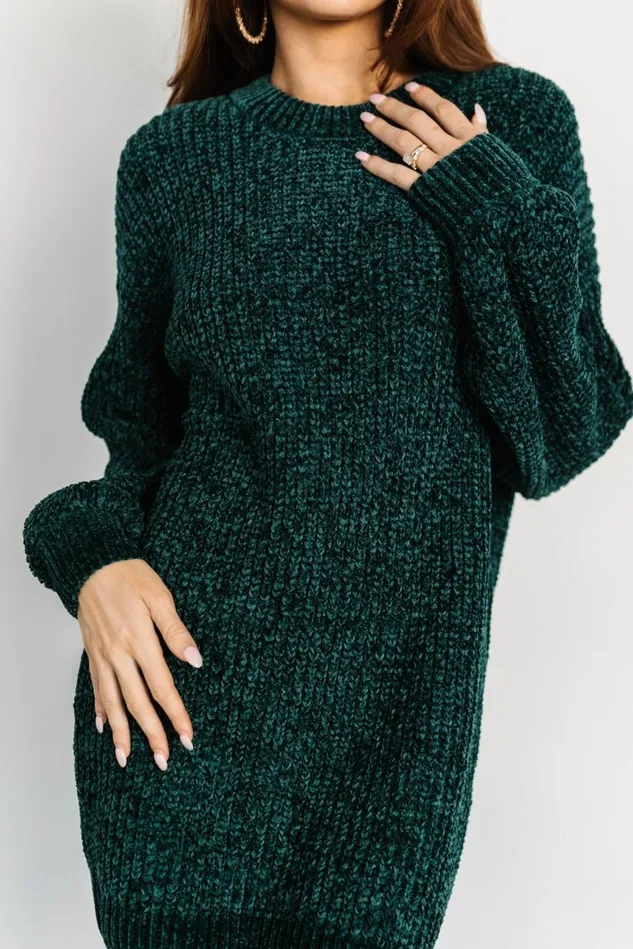 Baltic Born Sweaters Women Christa Sweater Dress Emerald Baltic Born Sweaters Women Christa Sweater Dress Emerald
