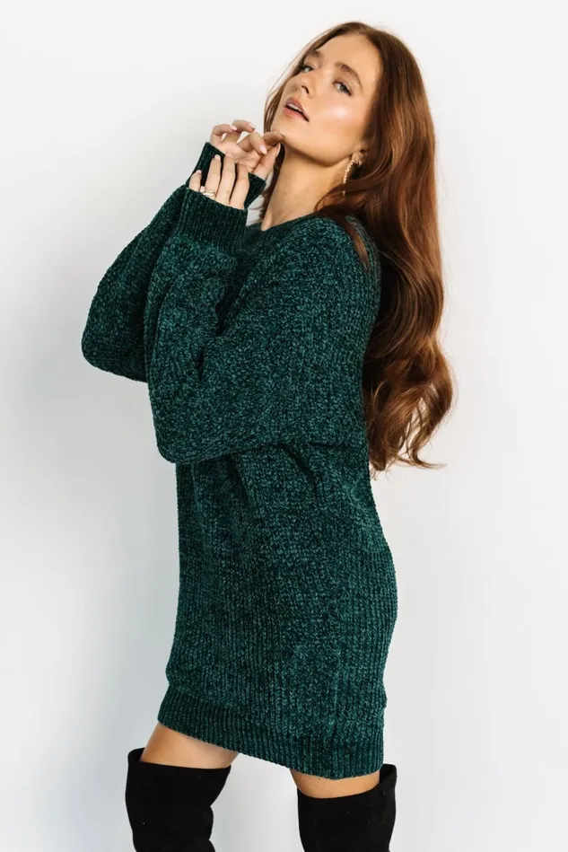 Baltic Born Sweaters Women Christa Sweater Dress Emerald Baltic Born Sweaters Women Christa Sweater Dress Emerald