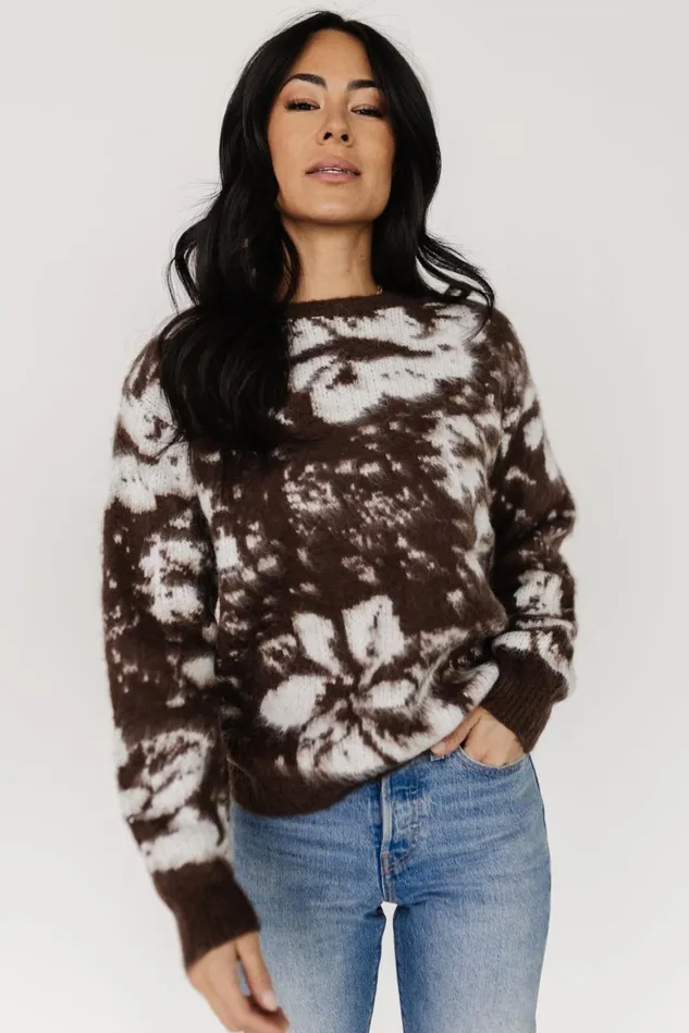 Baltic Born Sweaters Women Fairbanks Sweater Brown Print