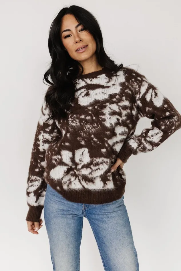 Baltic Born Sweaters Women Fairbanks Sweater Brown Print