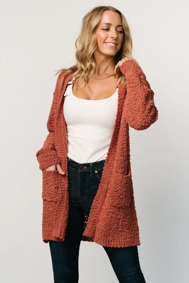 Baltic Born Sweaters Women Oxford Pocket Cardigan Rust Baltic Born Sweaters Women Oxford Pocket Cardigan Rust