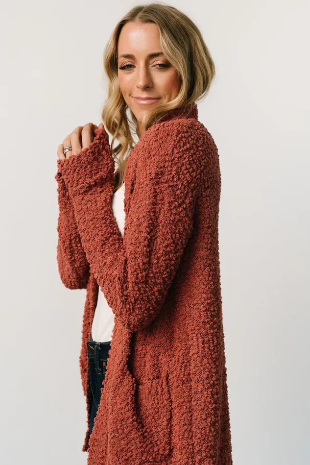 Baltic Born Sweaters Women Oxford Pocket Cardigan Rust Baltic Born Sweaters Women Oxford Pocket Cardigan Rust