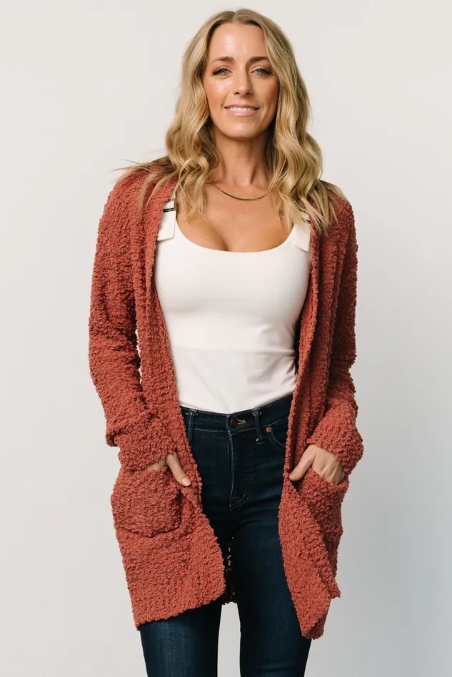 Baltic Born Sweaters Women Oxford Pocket Cardigan Rust Baltic Born Sweaters Women Oxford Pocket Cardigan Rust