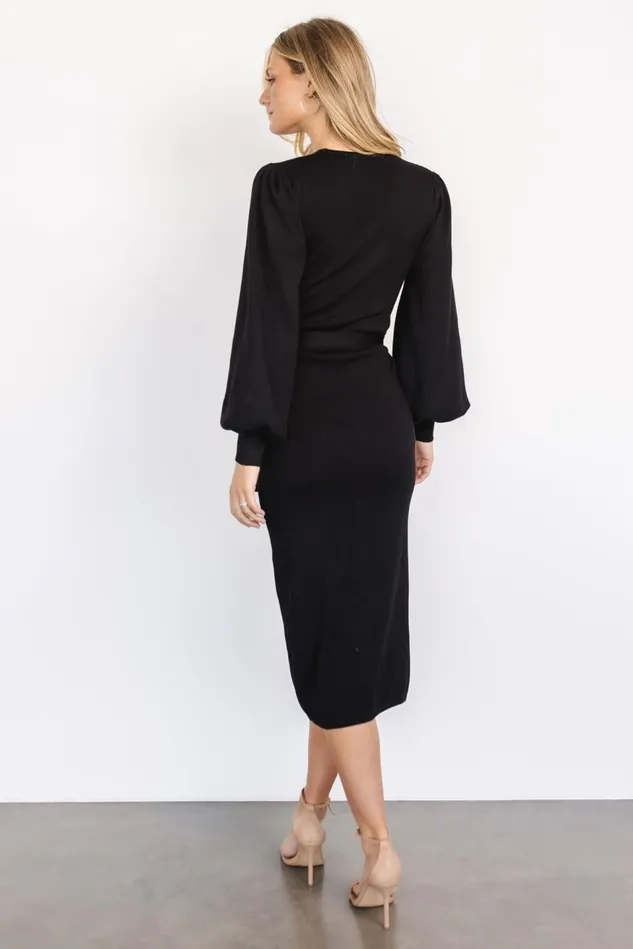 Baltic Born Sweaters Women Soho Bubble Sleeve Sweater Dress Black Baltic Born Sweaters Women Soho Bubble Sleeve Sweater Dress Black