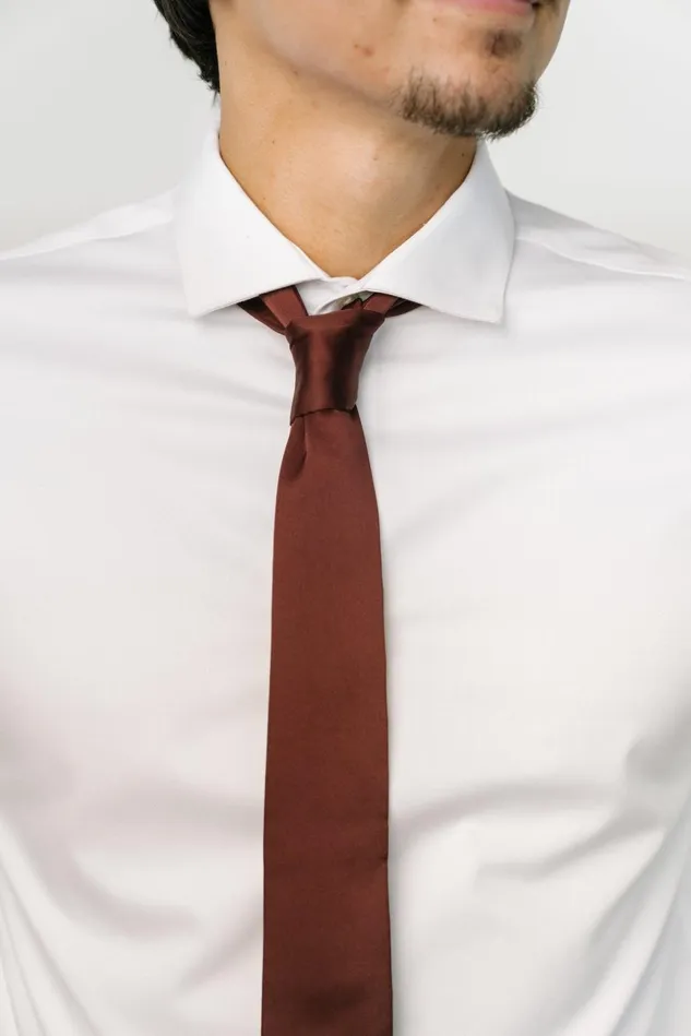 Baltic Born Ties Women Classic Satin Tie Dark Clove