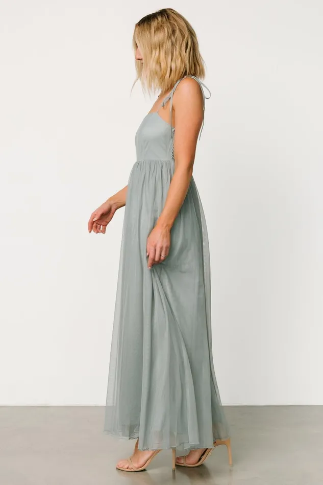 Baltic Born Tulle Styles Women Fiona Tulle Maxi Dress Eucalyptus Baltic Born Tulle Styles Women Fiona Tulle Maxi Dress Eucalyptus