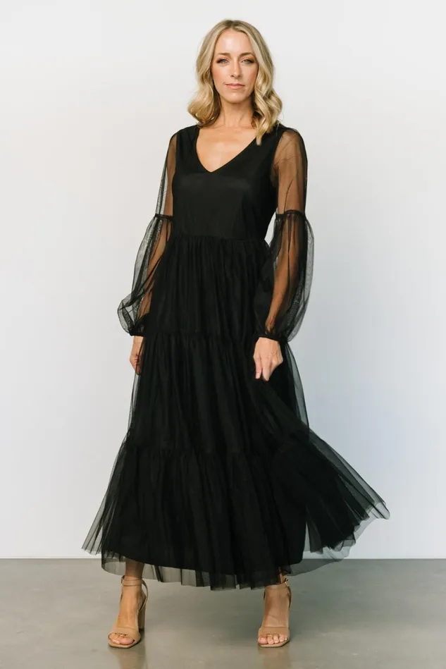 Baltic Born Tulle Styles Women Hoffman Tulle Maxi Dress Black