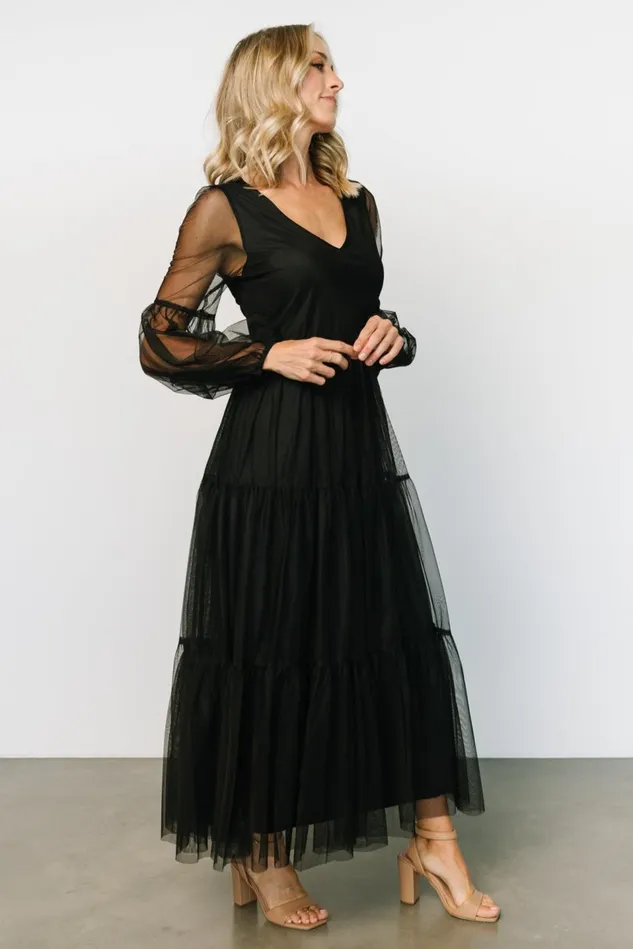 Baltic Born Tulle Styles Women Hoffman Tulle Maxi Dress Black Baltic Born Tulle Styles Women Hoffman Tulle Maxi Dress Black