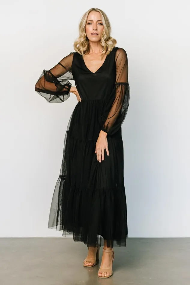 Baltic Born Tulle Styles Women Hoffman Tulle Maxi Dress Black Baltic Born Tulle Styles Women Hoffman Tulle Maxi Dress Black