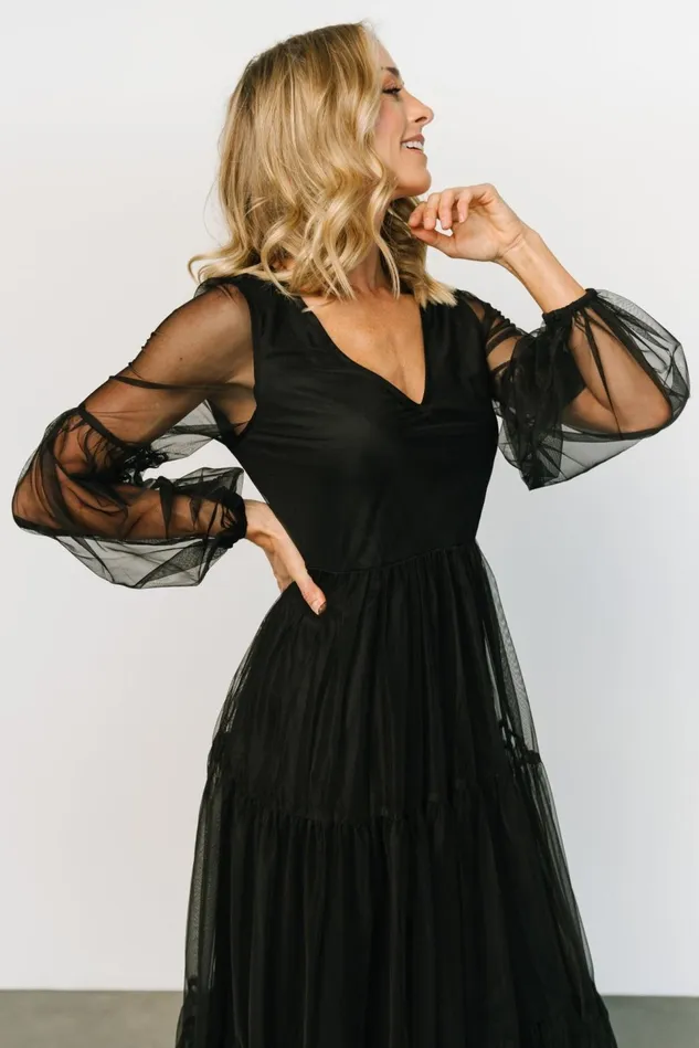 Baltic Born Tulle Styles Women Hoffman Tulle Maxi Dress Black Baltic Born Tulle Styles Women Hoffman Tulle Maxi Dress Black