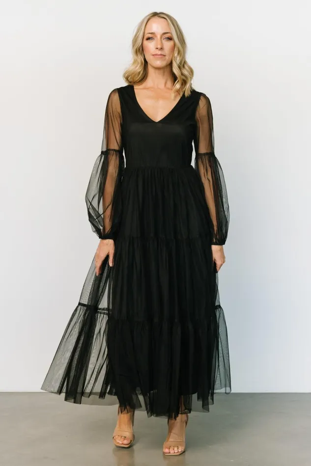 Baltic Born Tulle Styles Women Hoffman Tulle Maxi Dress Black Baltic Born Tulle Styles Women Hoffman Tulle Maxi Dress Black