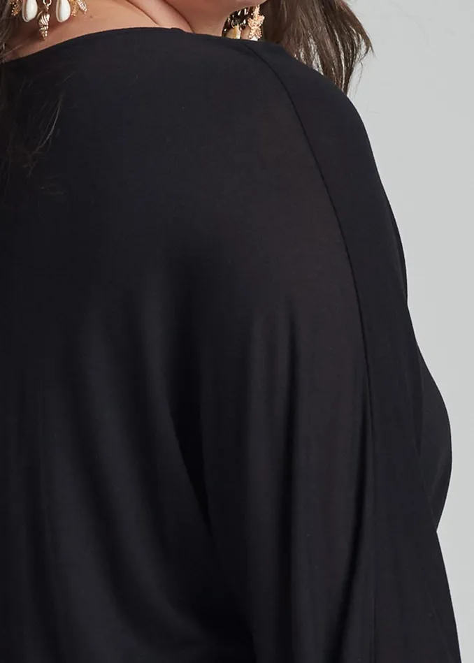 BANDED BOTTOM TOP Black Women VENUS Casual Tops