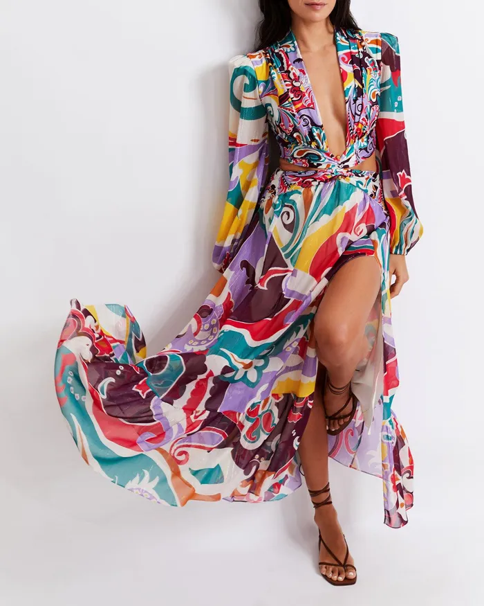 Beach Dresses Women PatBO Daydreamer Plunge Maxi Dress X Harrods Exclusive