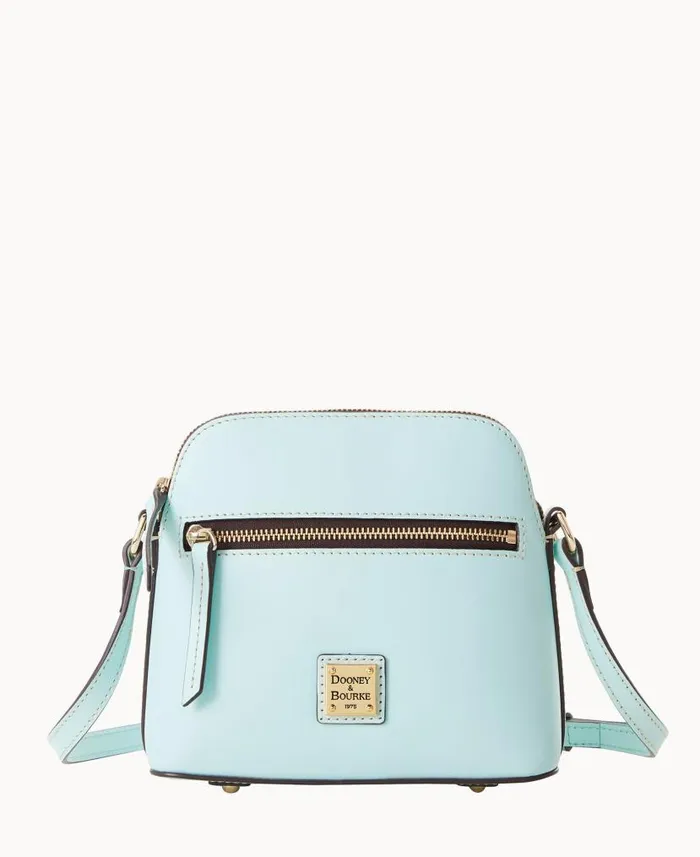 Beacon Zip Domed Crossbody Pale Blue Woman Dooney and Bourke Crossbodies