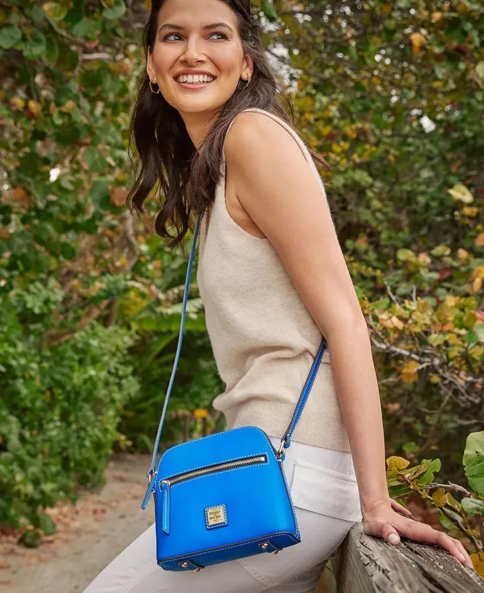Beacon Zip Domed Crossbody Pale Blue Woman Dooney and Bourke Crossbodies Beacon Zip Domed Crossbody Pale Blue Woman Dooney and Bourke Crossbodies