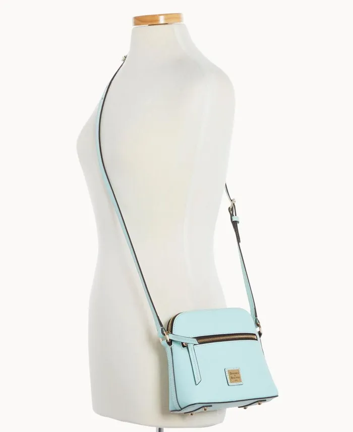 Beacon Zip Domed Crossbody Pale Blue Woman Dooney and Bourke Crossbodies Beacon Zip Domed Crossbody Pale Blue Woman Dooney and Bourke Crossbodies