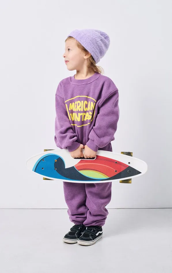 Beanie East Melange Parme Kids American Vintage