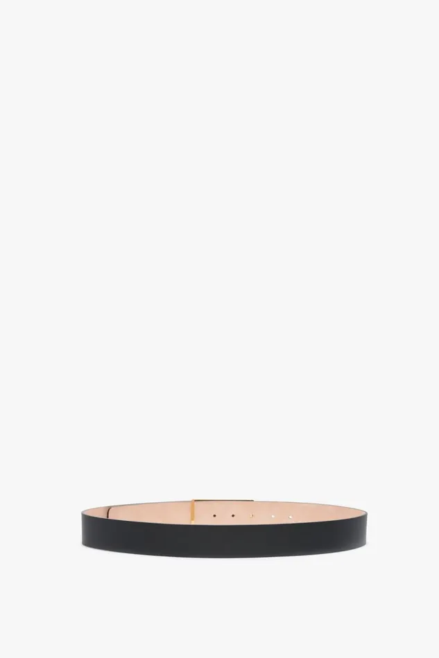 Belts Women Victoria Beckham Exclusive Jumbo Frame Belt In Navy Leather Belts Women Victoria Beckham Exclusive Jumbo Frame Belt In Navy Leather