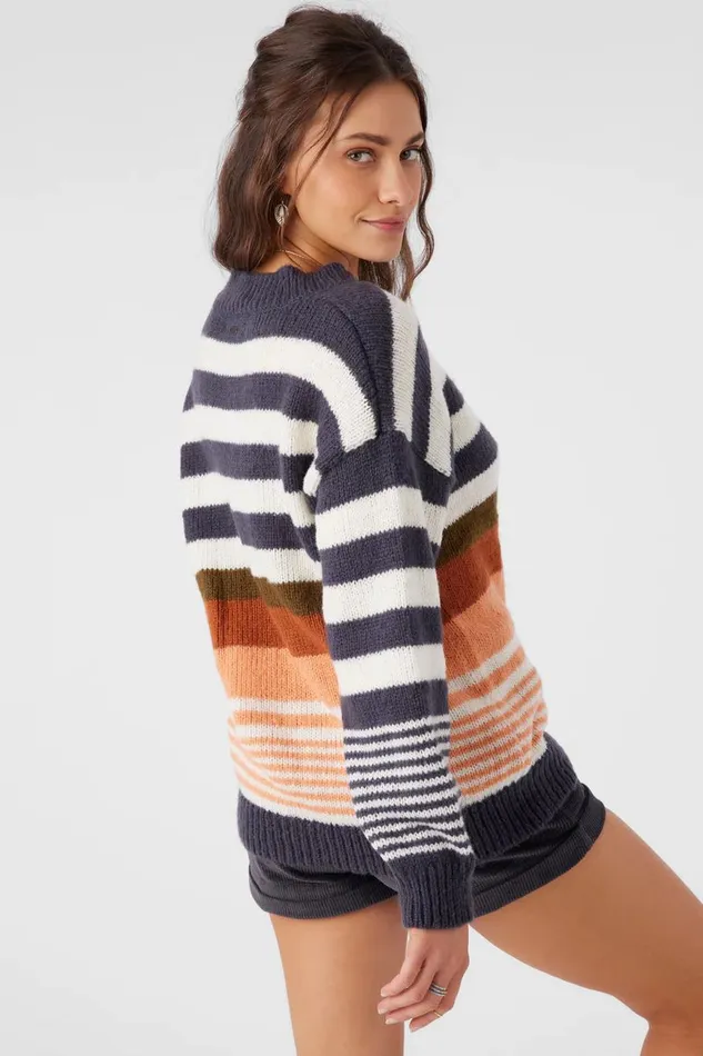 BILLIE STRIPE MOCKNECK OVERSIZED SWEATER Periscope Women O039NEILL Clothing