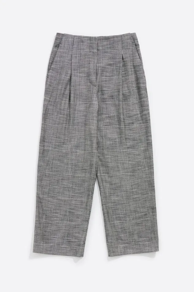 Black Checked Darted Trousers Black Women Bimba Y Lola Total Look