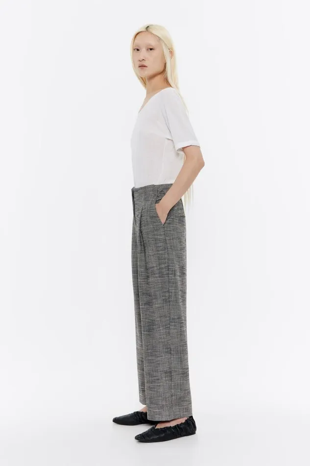 Black Checked Darted Trousers Black Women Bimba Y Lola Total Look