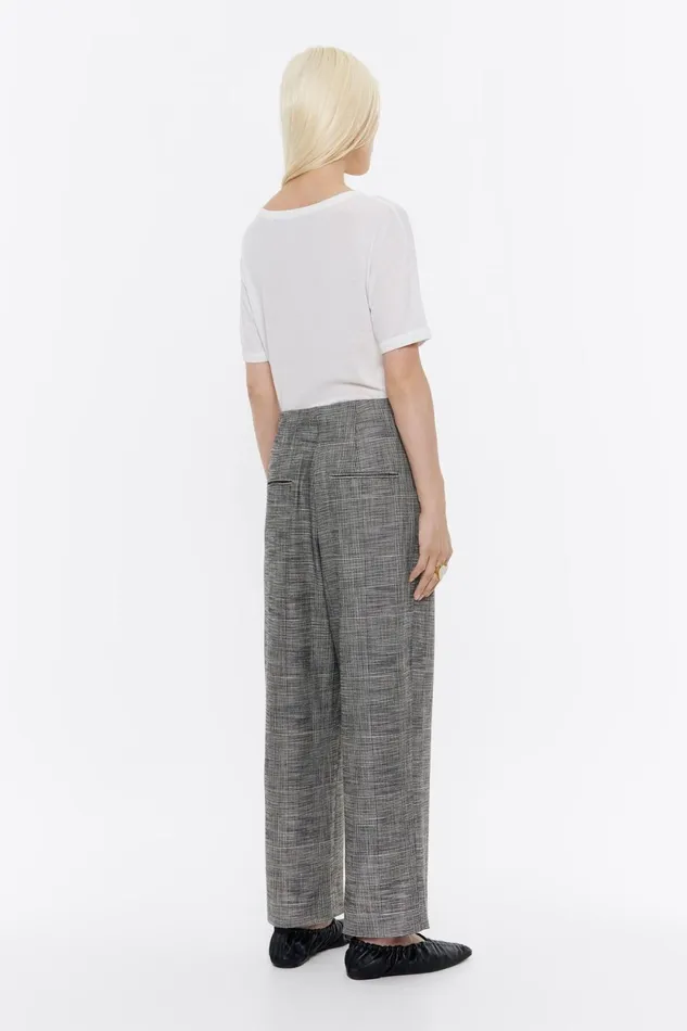 Black Checked Darted Trousers Black Women Bimba Y Lola Total Look