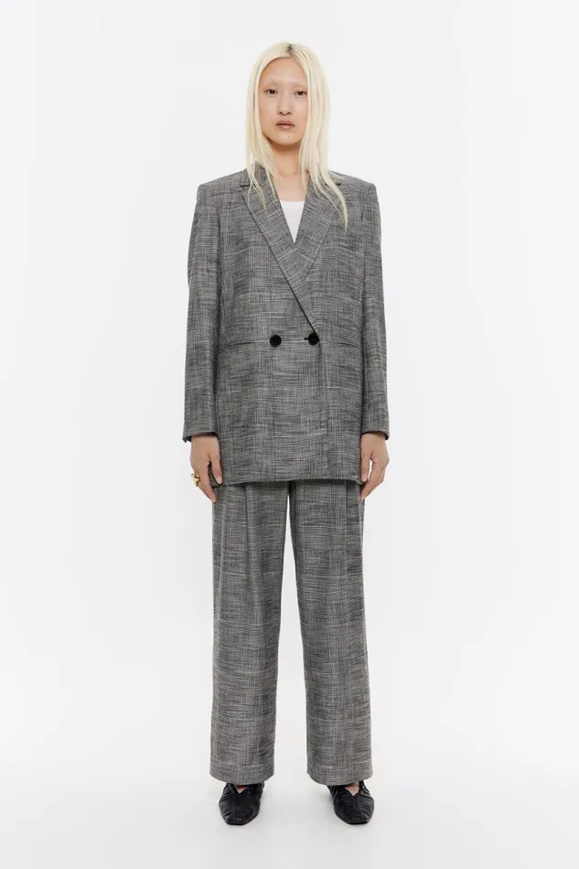 Black Checked Tailored Jacket Black Women Bimba Y Lola Jackets And Blazers