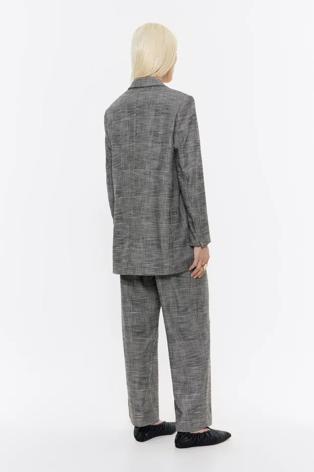 Black Checked Tailored Jacket Black Women Bimba Y Lola Jackets And Blazers Black Checked Tailored Jacket Black Women Bimba Y Lola Jackets And Blazers
