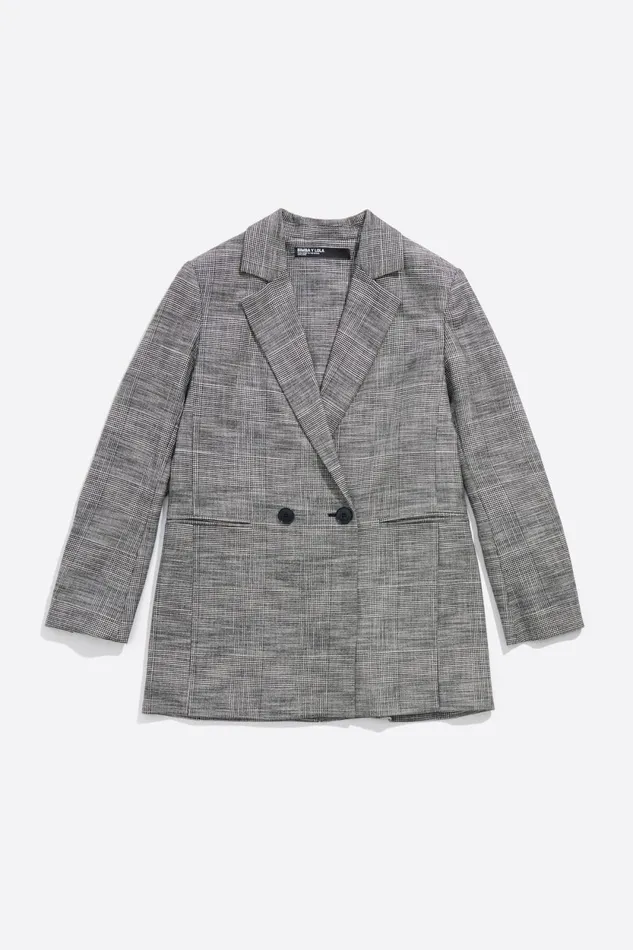 Black Checked Tailored Jacket Black Women Bimba Y Lola Jackets And Blazers Black Checked Tailored Jacket Black Women Bimba Y Lola Jackets And Blazers