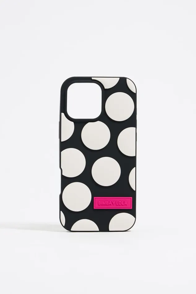 Black Dots Silicone IPhone 16 Pro Max Case Black Women Bimba Y Lola Phone Cases Black Dots Silicone IPhone 16 Pro Max Case Black Women Bimba Y Lola Phone Cases