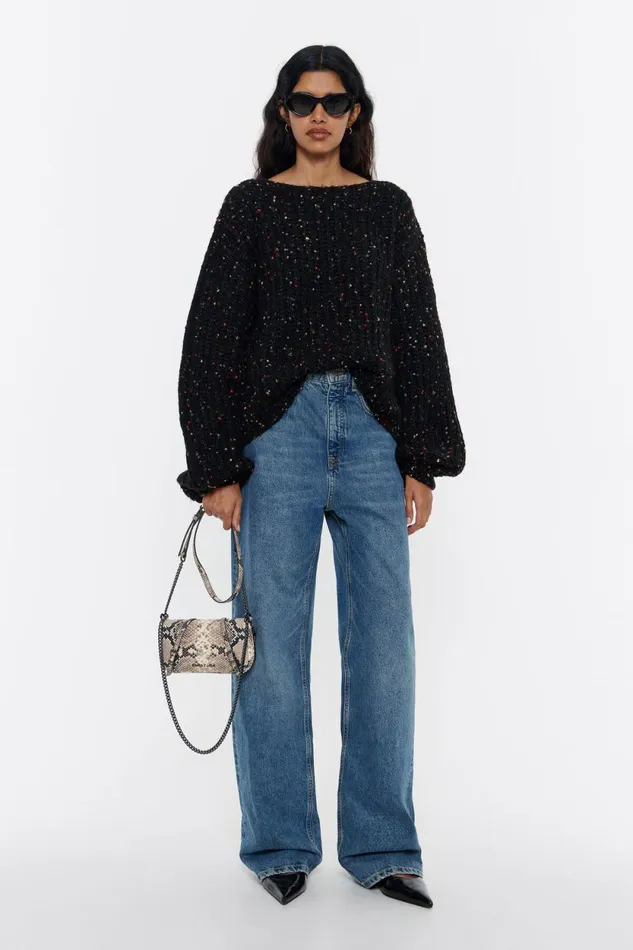 Black Multicolor Sweater Black Women Bimba Y Lola Knitwear Black Multicolor Sweater Black Women Bimba Y Lola Knitwear