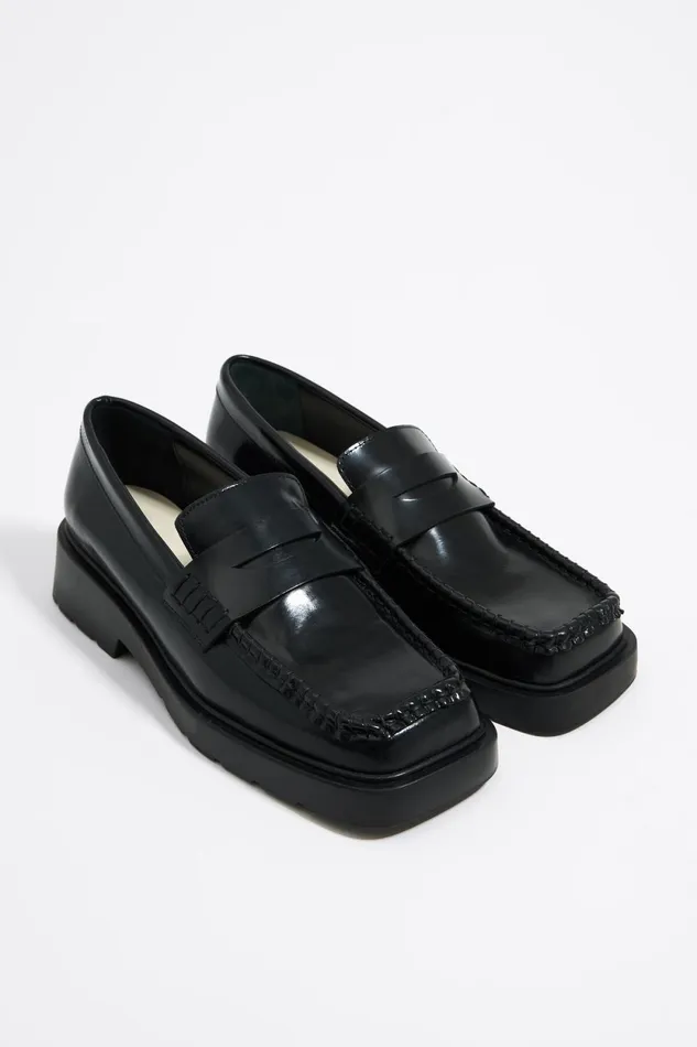 Black Shiny Leather Loafer Black Women Bimba Y Lola Loafers Black Shiny Leather Loafer Black Women Bimba Y Lola Loafers