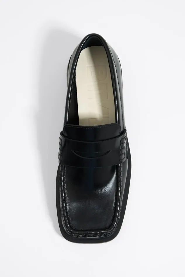 Black Shiny Leather Loafer Black Women Bimba Y Lola Loafers Black Shiny Leather Loafer Black Women Bimba Y Lola Loafers