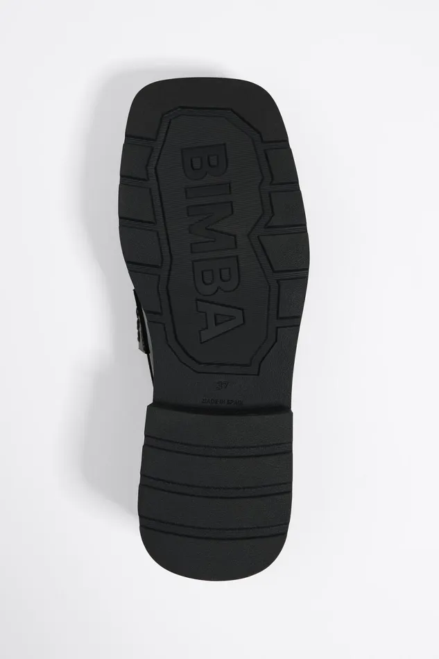 Black Shiny Leather Loafer Black Women Bimba Y Lola Loafers Black Shiny Leather Loafer Black Women Bimba Y Lola Loafers