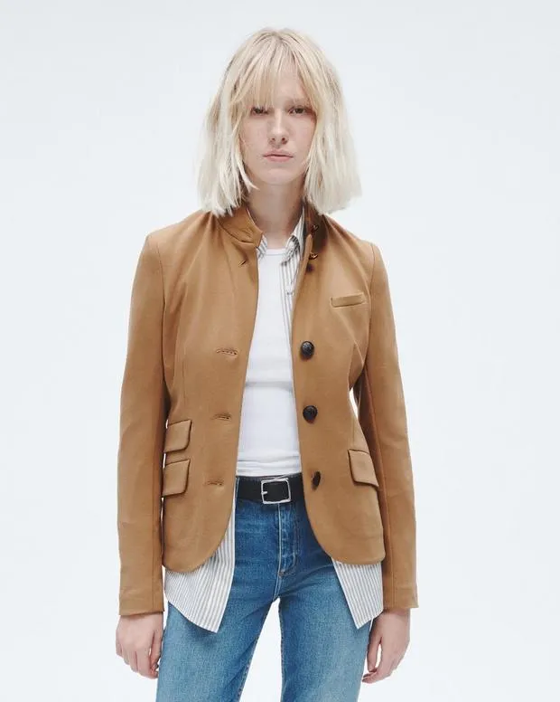 Blazers and Vests Women Rag and Bone Slade Ponte Blazer Camel