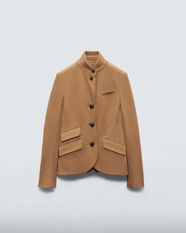Blazers and Vests Women Rag and Bone Slade Ponte Blazer Camel