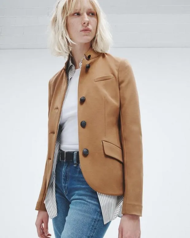 Blazers and Vests Women Rag and Bone Slade Ponte Blazer Camel
