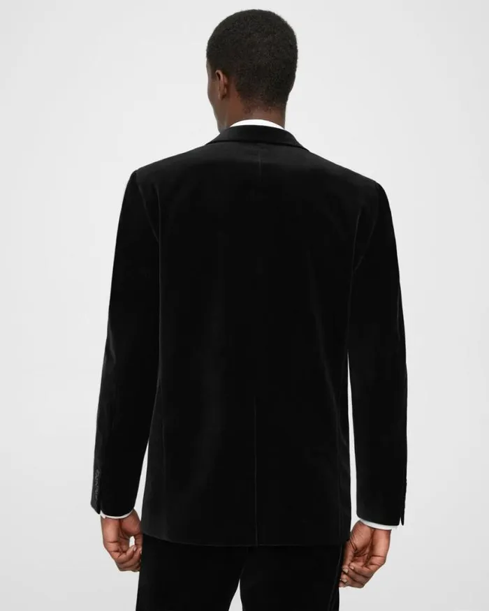 Blazers Jackets Men Theory Chambers Blazer In Stretch Velvet Black Blazers Jackets Men Theory Chambers Blazer In Stretch Velvet Black