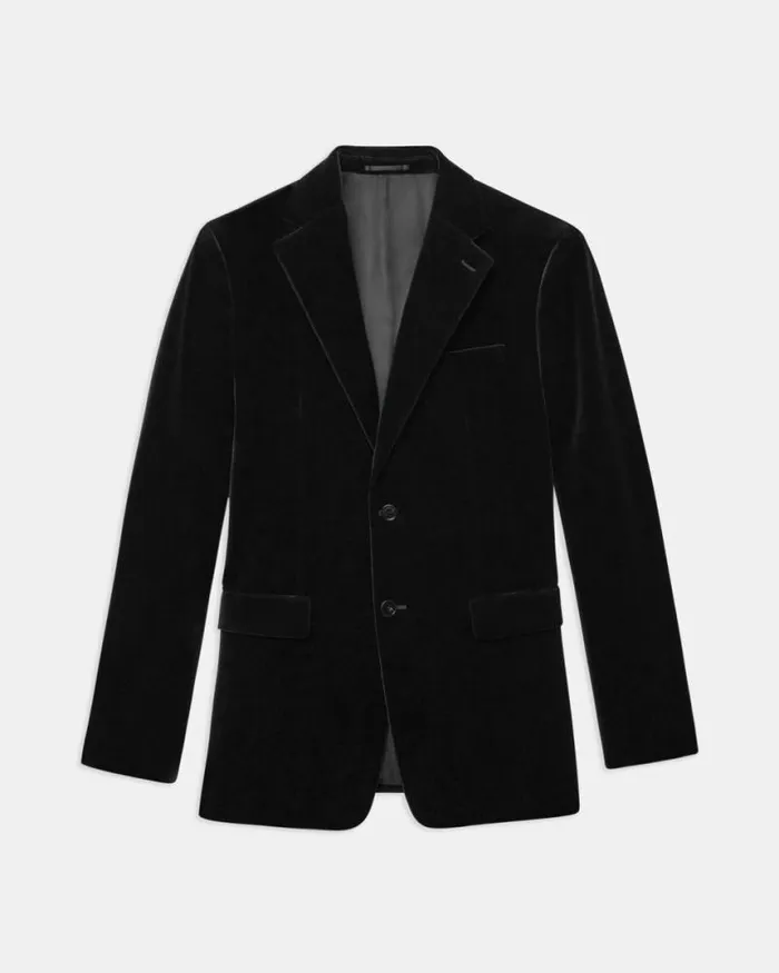 Blazers Jackets Men Theory Chambers Blazer In Stretch Velvet Black Blazers Jackets Men Theory Chambers Blazer In Stretch Velvet Black
