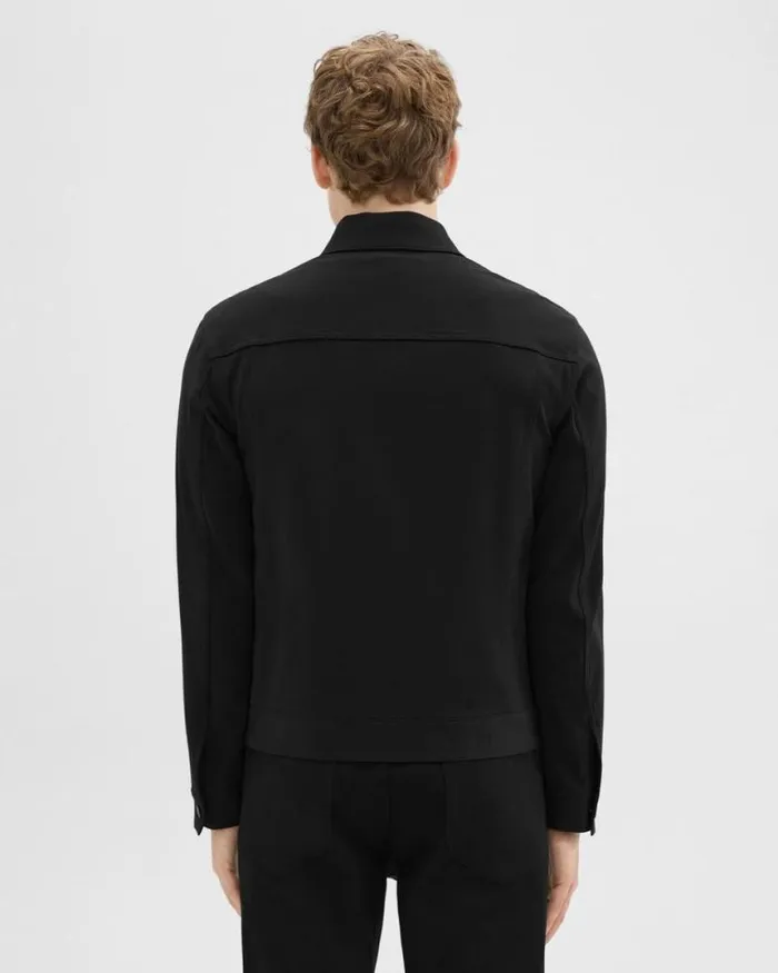 Blazers Jackets Men Theory River Trucker Jacket In Neoteric Twill Black