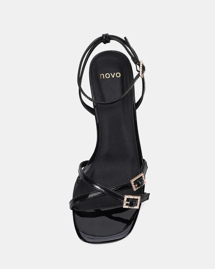 Block Heels Women MAGALI BLACK Block Heels NOVO Shoes